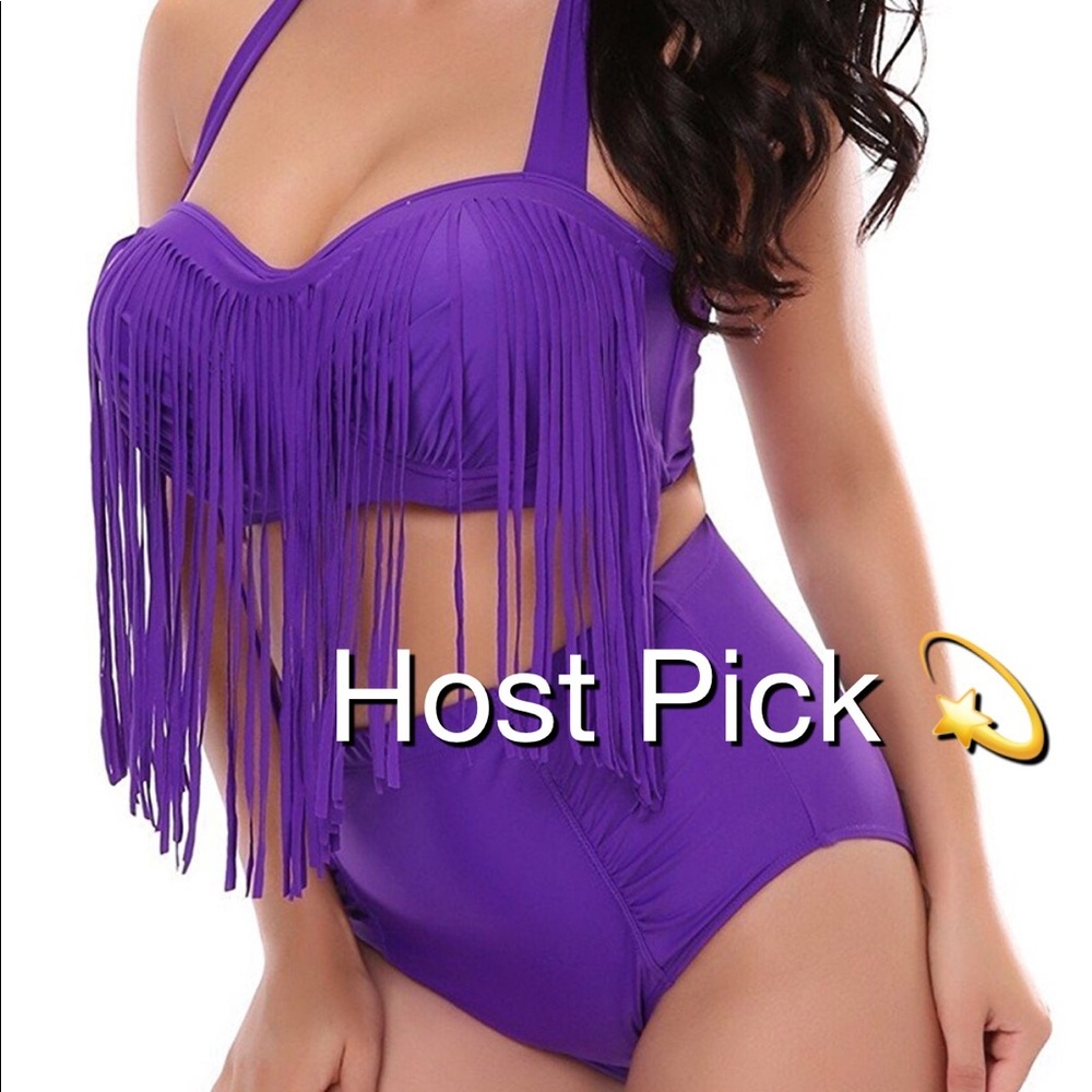 ♥️Sale♥️ Violet Fringe Bikini